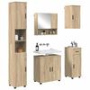 vidaXL Bathroom Furniture Set 5 pcs Sonoma Oak Engineered wood & Metal