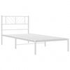 vidaXL Metal Bed Frame White Powder-coated Steel 42.1 x 80.0 in