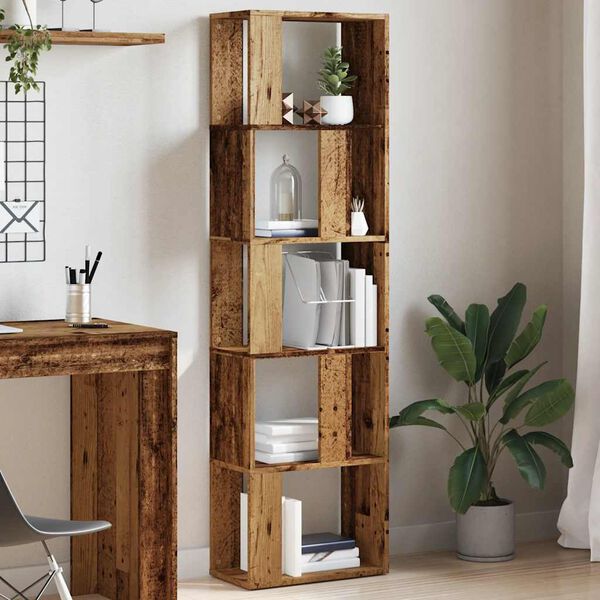 vidaXL Book Cabinet Old wood Engineered wood Medium Book Cabinet