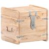 vidaXL Chest White Solid Acacia wood 15.7 in x 15.7 in x 15.7 in