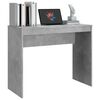 vidaXL Desk Concrete Grey Engineered Wood Small Sleek Desk