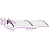 vidaXL Door Canopy Black brackets and clear sheets