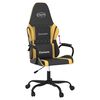 vidaXL Gaming Chair Black and Gold Faux leather, metal, plywood Adjustable