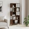 vidaXL Bookcase Smoked Oak Engineered wood 28.0x11.0x67.7 in Bookcase