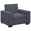 vidaXL Sofa Chair Dark gray Velvet One Seater Durable Armchair