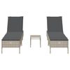 vidaXL Sun Lounger Set Light Grey