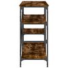 vidaXL Baker's Rack Smoked Oak 35.4"x15.7"x33.1" Engineered Wood and Metal