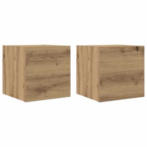 vidaXL Wall Mounted TV Cabinet Set of 2 Artisan Oak Engineered Wood