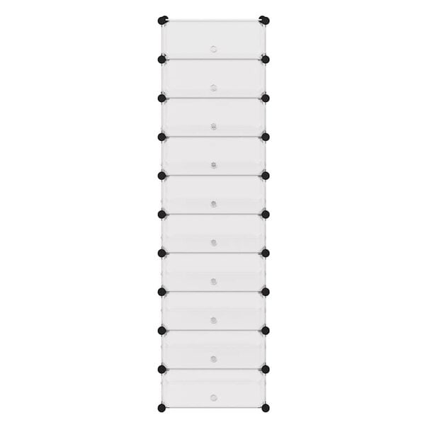 vidaXL Shoe Organizer White Plastic panels, Steel frames Shoe Organizer