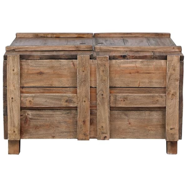 vidaXL Coffee Table Natural Wood Solid Mahogany Wood Medium Coffee Table