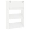 vidaXL Wall Shoe Cabinet White 23.6"x7.1"x35.4" Engineered Wood