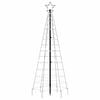 vidaXL LED Christmas Tree with Ground Spikes cold white 70.87 in Iron