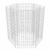 vidaXL Gabion Raised Bed Silver Galvanized Steel 39.4 x 35.4 x 39.4 in