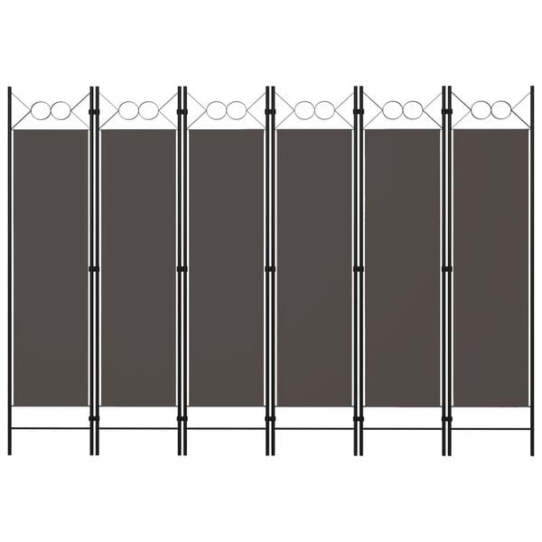vidaXL 6-Panel Room Divider Anthracite 94.5"x70.9"