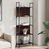vidaXL Bookshelf Brown oak Engineered wood Tall Bookshelf Rectangular