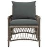 vidaXL Garden Chair Gray 60 x 70 x 78cm poly rattan