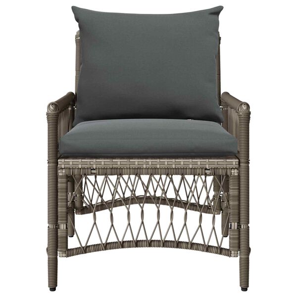 vidaXL Garden Chair Gray 60 x 70 x 78cm poly rattan