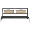 vidaXL Bed Frame Sonoma Oak Engineered wood, steel Full Bed Frame