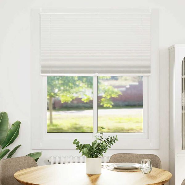 vidaXL Plisse Blind 43.3"x49.2" White Pleated Blind