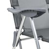 vidaXL Camping Chair Set of 2 Grey Textilene, Aluminum Medium Foldable