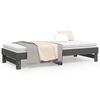 vidaXL Day Bed Grey Solid pinewood Double Extendable Day Bed