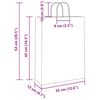 vidaXL Paper Bags 250 pcs with Handles Blue 32x12x42 cm