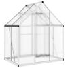 vidaXL Greenhouse Silver and transparent Aluminum, polycarbonate
