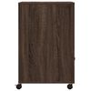 vidaXL Printer Stand with Wheels Brown Oak 23.6"x18.9"x29.1"
