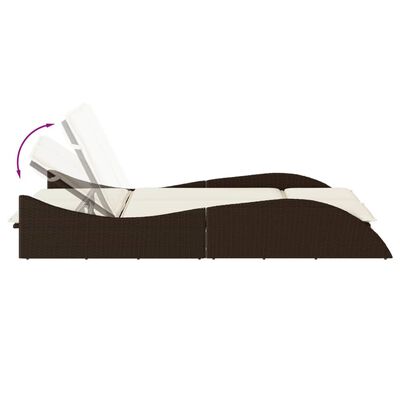 Side view of the tilt-back mechanism for the chaise with purple arc indicating movement