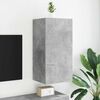 vidaXL TV Wall Cabinet Concrete Grey Engineered Wood Medium