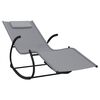 vidaXL Sun Lounger Grey Powder-coated steel, textilene Standard