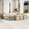 vidaXL Garden Sofa Set Beige PE Rattan Large UV-resistant materials