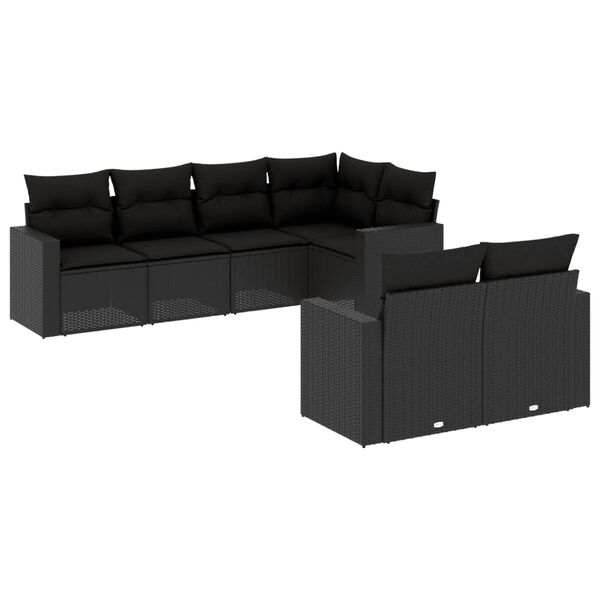 vidaXL Garden Sofa Set Black