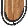 vidaXL Coat Rack Brown and black Solid acacia wood, iron Compact