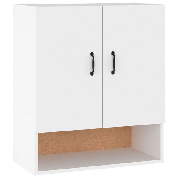 vidaXL Floating Cabinet White Engineered Wood Medium Wall Cabinet