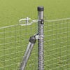 vidaXL Fence with Posts Silver 59.1" x 984.3" Steel