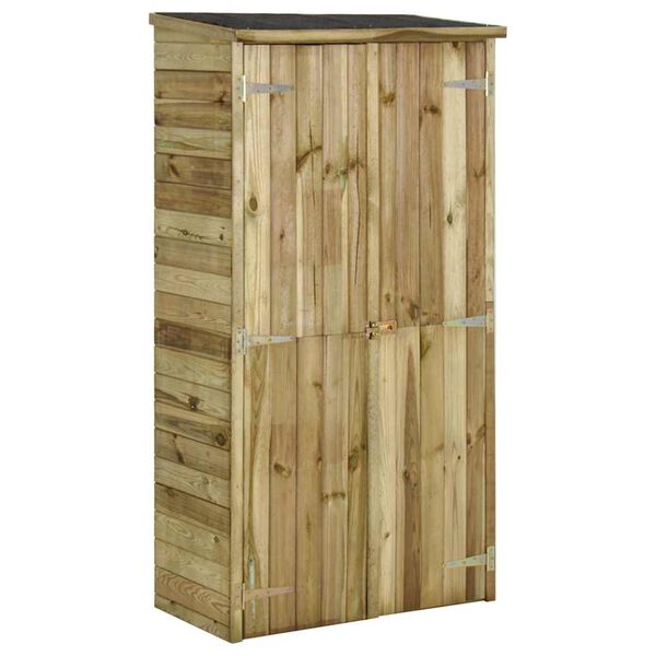 vidaXL Garden Storage Shed Green Pinewood 33.5 x 18.9 x 69.7 in