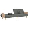 vidaXL Sofa Bed Dark Grey Fabric (100% polyester), Plywood Full