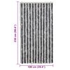 vidaXL Fly Curtain Grey and Black 39.4x90.6" Chenille