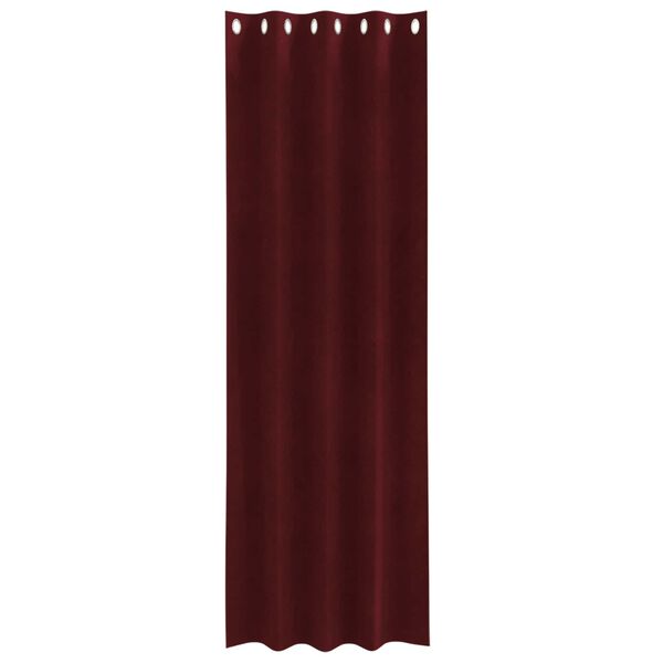 vidaXL Blackout Curtains 2 pcs Wine Red 55.12 x 96.46 in Velvet