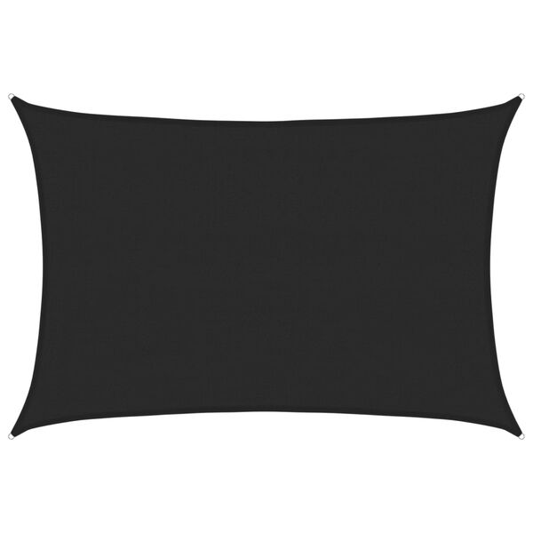 vidaXL Sunshade Sail 1.75 oz/ft&sup2; Black 13.1x16.4' HDPE