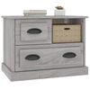 vidaXL Bedside Cabinet Grey sonoma Engineered wood Medium