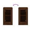 vidaXL Sideboard Set of 2 Brown Oak Engineered Wood Medium Storage