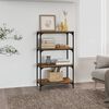 vidaXL Book Cabinet Smoked Oak Engineered wood and steel Medium