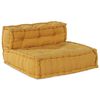 vidaXL Modular Sofa 4 pcs Yellow Fabric