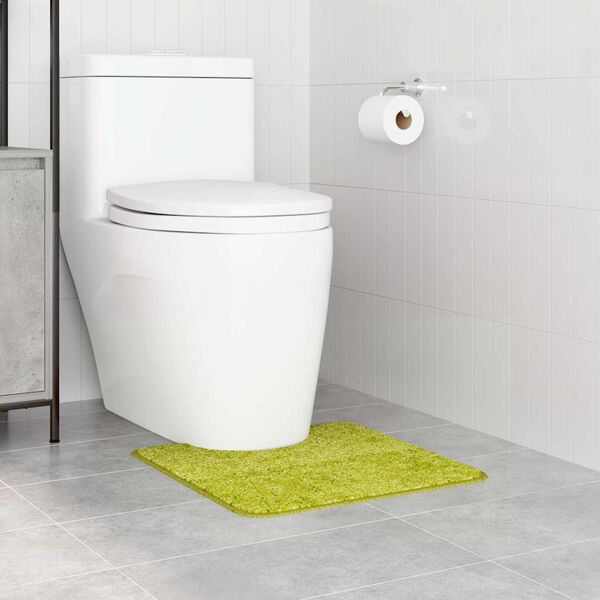 vidaXL Anti-slip Bath Mat with Toilet Cut Green 19.7" x 19.7" PP