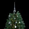 vidaXL Artificial Hinged Christmas Tree Green PVC 82.7 in Foldable