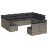 vidaXL Garden Sofa Set Grey, Dark Grey
