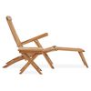 vidaXL Deck Chair Teak Teak Wood Standard Foldable Deck Chair
