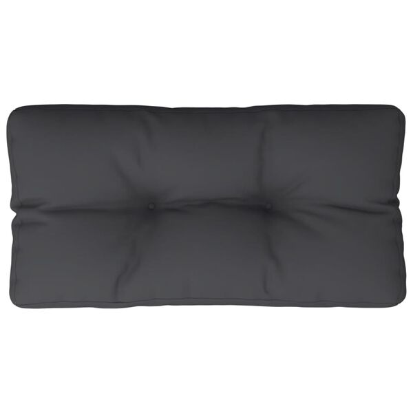 vidaXL Pallet Cushion Black Polyester 27.6 x 15.7 x 4.7 in